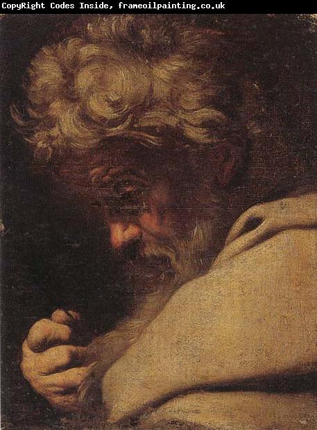 Francesco Fracanzano Study of saint bartholomew,head and shoulders